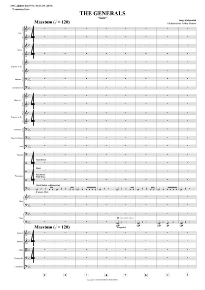 THE GENERALS: SUITE from MacArthur & Patton - Jerry Goldsmith (Score & Parts) **DIGITAL DOWNLOAD**