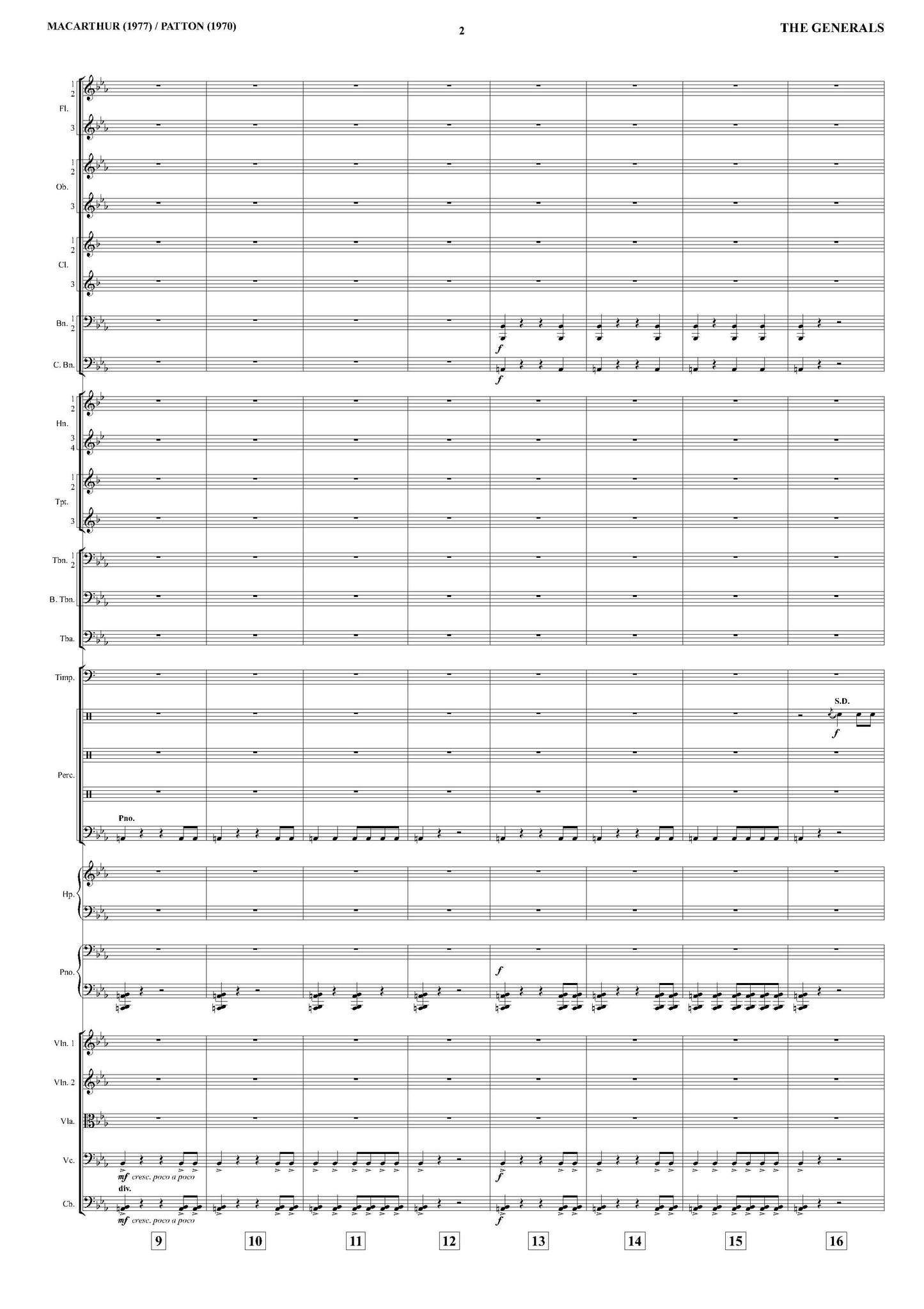 THE GENERALS: SUITE from MacArthur & Patton - Jerry Goldsmith (Score & Parts) **DIGITAL DOWNLOAD**