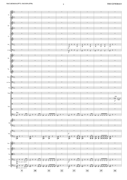 THE GENERALS: SUITE from MacArthur & Patton - Jerry Goldsmith (Score & Parts) **DIGITAL DOWNLOAD**