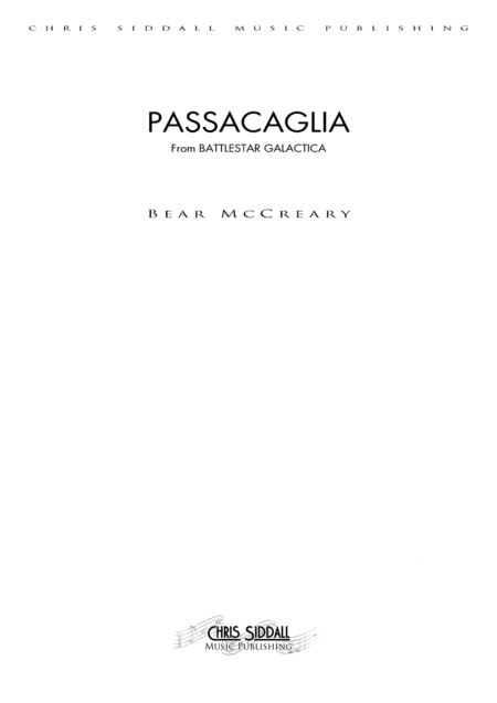 PASSACAGLIA from Battlestar Galactica (Score & Parts) - Bear McCreary **DIGITAL DOWNLOAD**