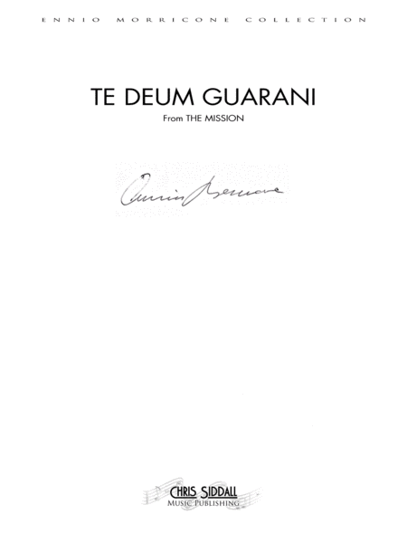 TE DEUM GUARANI from The Mission (Vocal Score) **DIGITAL DOWNLOAD**